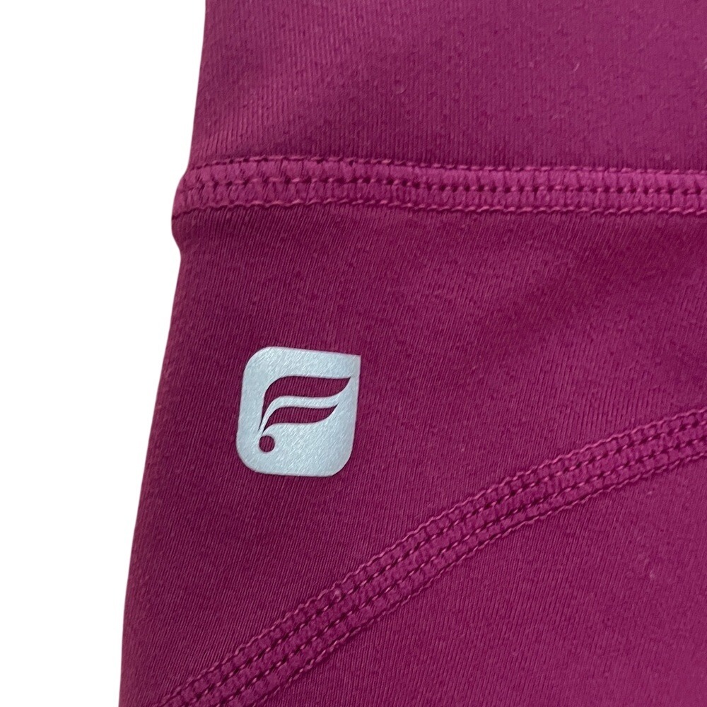 Fabletics Womens High Waisted Capri Leggings Plum Purple Performance Yoga Pants